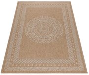 Dywan zewnętrzny Dhaka rozeta bezowy 80 cm x 150 cm