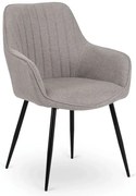 Szare nowoczesne krzesło na czarnych nogach E8-T36