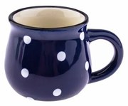 Kubek ceramiczny Dots 75 ml, niebieski, 75 ml