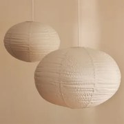 Zestaw 2 Wiszących Lamp Sufitowych Z Lnu Elijah Nature & Ø50 Cm - Ø65 Cm - Sklum