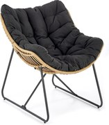 Fotel WHISPER rattanowy czarny