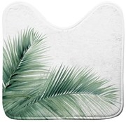 Biało-zielony dywanik łazienkowy do WC 45x45 cm Havane – douceur d'intérieur