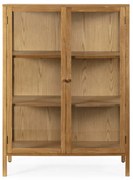 Witryna w dekorze dębu w naturalnym kolorze 90x126x40 cm Ceci – MOME