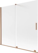 Mexen Velar parawan nawannowy 2-skrzydłowy rozsuwany 170 x 150 cm, szron, miedź szczotkowana - 896-170-000-31-65