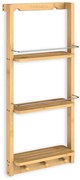 Casaria Półka łazienkowa BAMBOO, 28,5x10x70cm, 3 półki, brązowa