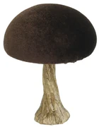 Dekoracja Velvet Mushroom 10 cm brown