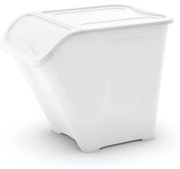 Biały plastikowy pojemnik z pokrywką 55x39x46 cm All In Box – KIS