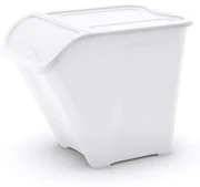 Biały plastikowy pojemnik z pokrywką 55x39x46 cm All In Box – KIS
