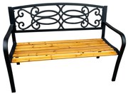 Ławka ogrodowa Rotina New, czarna, 85 x 60 x 127cm