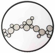 Plafon LENA 40W LED Ø480 mm, czarny z wzorem, okrągły