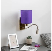 Brilagi - LED Kinkiet NUBILA 1xE27/25W/230V + LED/3W mosiądz/fioletowy