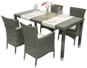 Zestaw ogrodowy z rattanu MODENA II. 1 + 4 (szary)