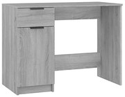 Proste biurko w kolorze szarego dębu sonoma M7-M09