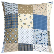 Bellatex Poduszka Adéla Patchwork niebieska, 40 x40 cm