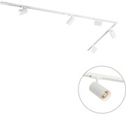 Nowoczesny system szynowy z 5 białymi reflektorami 1-fazowymi GU10 70mm - Iconic Jeana Luxe Nowoczesny Oswietlenie wewnetrzne