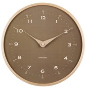 Karlsson 5995MG designerski zegar ścienny brązowy,średnica 30 cm