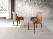 Brązowe krzesło ze sztucznej skóry 4136 ANGEL CERDA