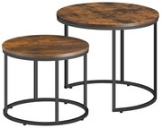 Zestaw stolików kawowych TAYLOR, rustykalny brązowy