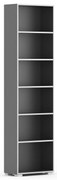 Biblioteka SILVER LINE, 1 kolumna, 2230 x 600 x 400 mm, grafit