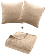 Welwetowy komplet pościeli SOLANGE, narzuta + 2 poszewki na poduszki , Teplý domov