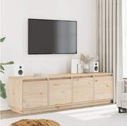 Mebel TV 156x37x45 cm Z Litego Drewna Sosnowego z Dużą Przestrzenią Magazynową
