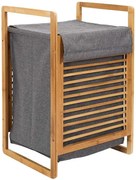 Szary bambusowy kosz na bieliznę HOLDE