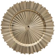 Podstawka pod talerz karbowana, złota, Ø 33 cm