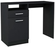 Czarne biurko do pokoju młodzieżowego 100 cm E7-M55