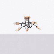 Żyrandol EMBER 5 czarny SOLLUX  LIGHTING