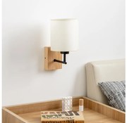 Brilagi - Lampa ścienna NUBILA WOOD 1xE27/25W/230V dąb/czarny/krem