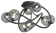 Wofi 9014-805 - LED Żyrandol natynkowy NANCY 8xG9/3,5W/230V czarny/chrom