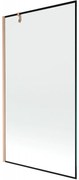 Mexen Next parawan nawannowy 1-skrzydłowy 100 x 150 cm, czarna ramka, miedź szczotkowana - 895-100-000-00-70-65
