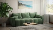 Modna sofa do salonu z funkcją spania - Bueno, butelkowa zieleń - Lincoln 39