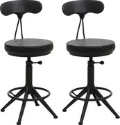 Stołki barowe MCW-O84 (zestaw 2 szt.),  czarny