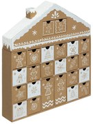 Kalendarz adwentowy w kształcie domu, 38 x 41 cm
