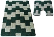 Zielone antypoślizgowe dywaniki łazienkowe L0-F10