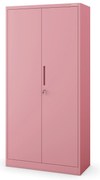 Szafa metalowa wielofunkcyjna zamykana: Fresh Style DAWID, 900 x 1850 x 450 mm, pudrowy róż