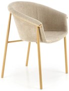 Beżowe skandynawskie krzesło kubełkowe Z2-A33