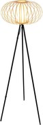 Briloner 1759011 - Lampa podłogowa 1xE27/10W/230V bambus/czarny