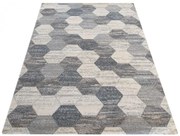 Szary nowoczesny dywan w sześciokąty L4-G79