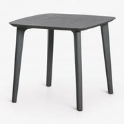 Kwadratowy Stół Ogrodowy 85x85 Cm Z Polipropylenu Scand Grafitowa Szarość - Sklum