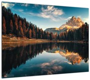 Obraz na szkle - Alpy, Włochy, Dolomity, Lago Antorno (70x50 cm)