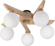 Przysufitowy żyrandol ANTONIO 5xG9/5W/230V dąb/biały