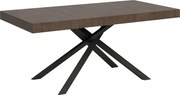 Stół rozkładany 160/244x80 cm Karida orzech nogi antracytowe