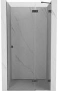 Mexen Lunar drzwi prysznicowe uchylne prawe 80 cm, transparent, gun metal - 834-080-000-95-00-P