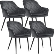 Krzesło jadalniane 62,5x60x85 cm szare