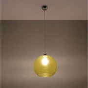Lampy wiszące minimalistyczny Esfera, stal/szkło - 1 źródło światła 3000K - L.30 x H.120 cm - żółty