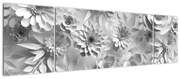 Obraz - Białe kwiaty (170x50 cm)