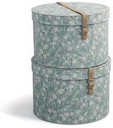 Jasnozielone kartonowe pojemniki zestaw 2 szt. z pokrywką ø 37,5x25,5 cm Rut Paper Laminate – Bigso