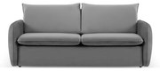 Szara aksamitna rozkładana sofa 214 cm Vienna – Cosmopolitan Design